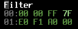 Filter table